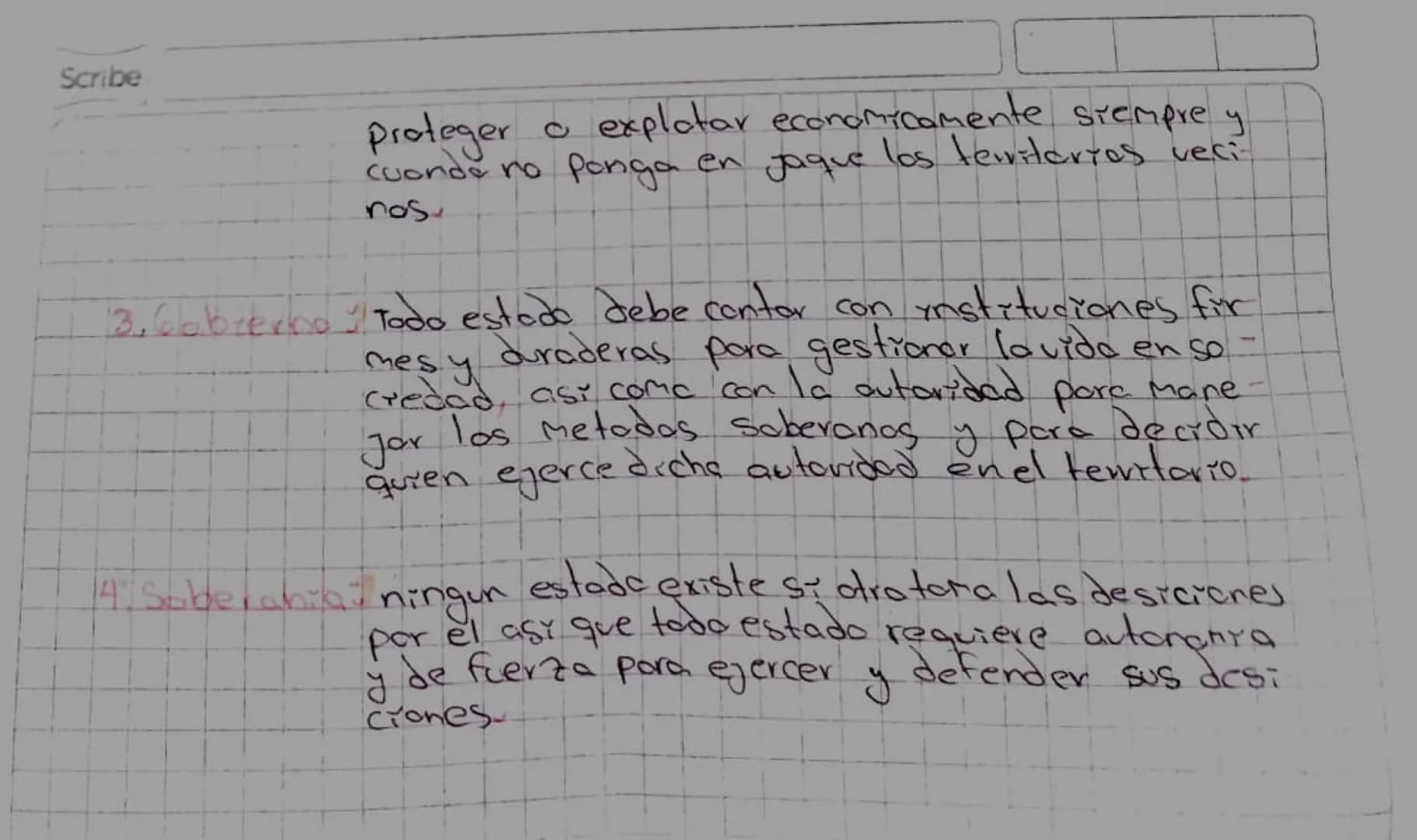 poblacion
Pueblo
Nacion
El Estado.
Elementos del estado
Gobierno
poder Politica
Soberania
Estado de
derecho
Territorio
Scribe
Se entiende po