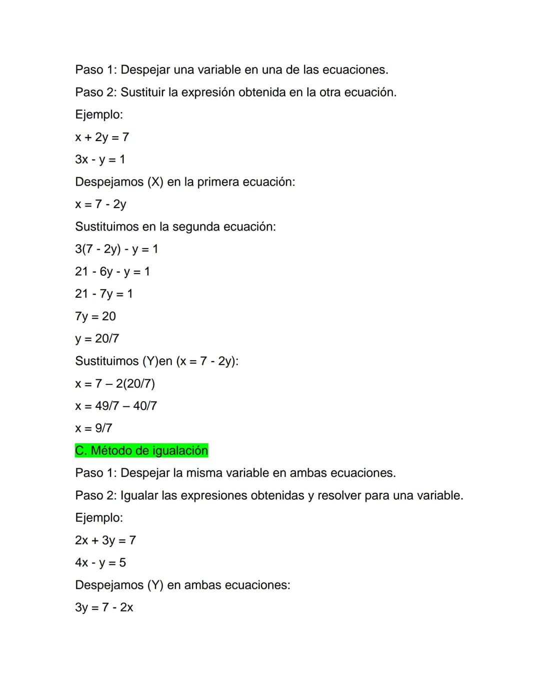 Título: Sistemas de Ecuaciones Lineales
Temas:
1. Definición de sistemas de ecuaciones lineales
2. Métodos de resolución:
- Método gráfico
-