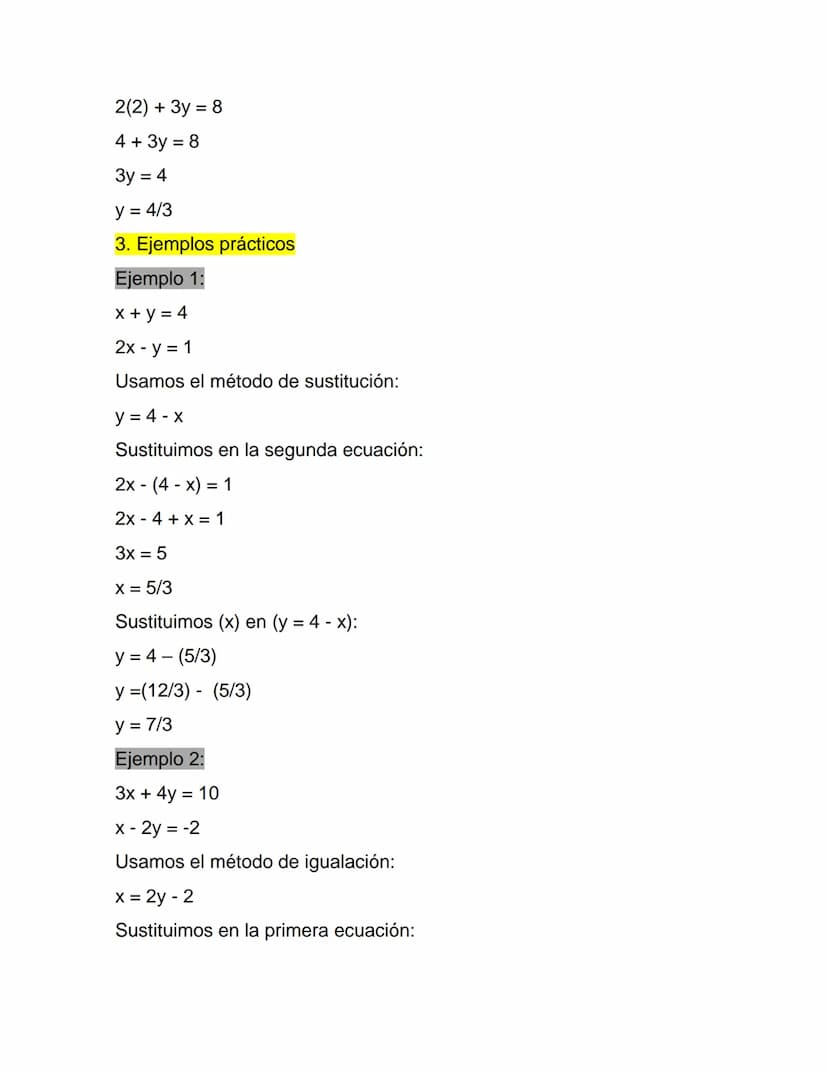 Título: Sistemas de Ecuaciones Lineales
Temas:
1. Definición de sistemas de ecuaciones lineales
2. Métodos de resolución:
- Método gráfico
-