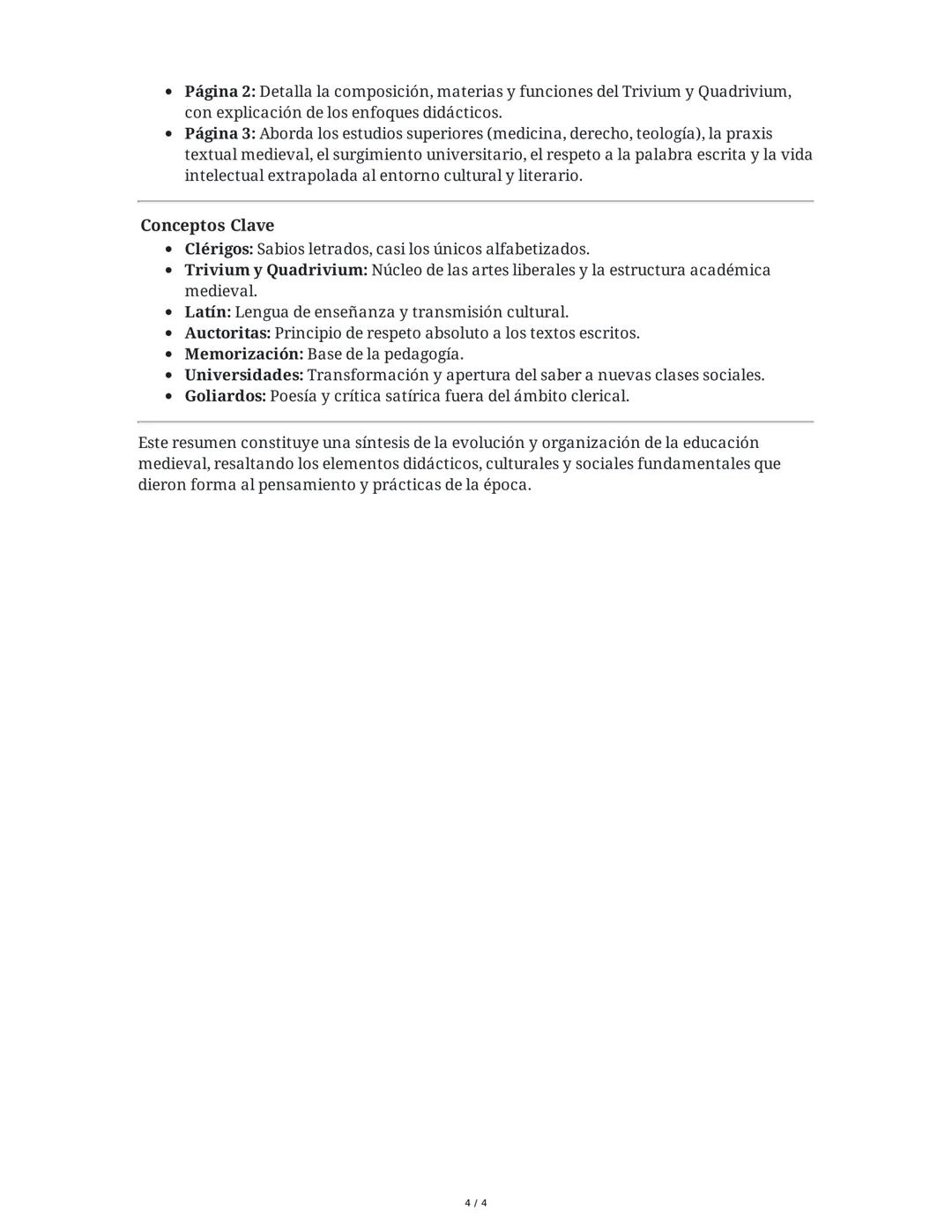 # La educación en la Edad Media

## 1. Introducción general a la educación medieval
Durante la Edad Media, la mayoría de la población era an