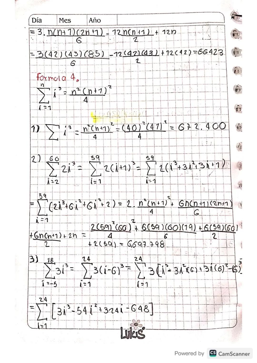 ID TD TTD TT
9
Día
Mes
Año
-X. YB-Y. Y₁ = (X-1) m (m=xt+Y")
•Clase 4
28/08/2023.
•Sumatoria"
Calculo II: Suma enesima
de una serie.
Definici