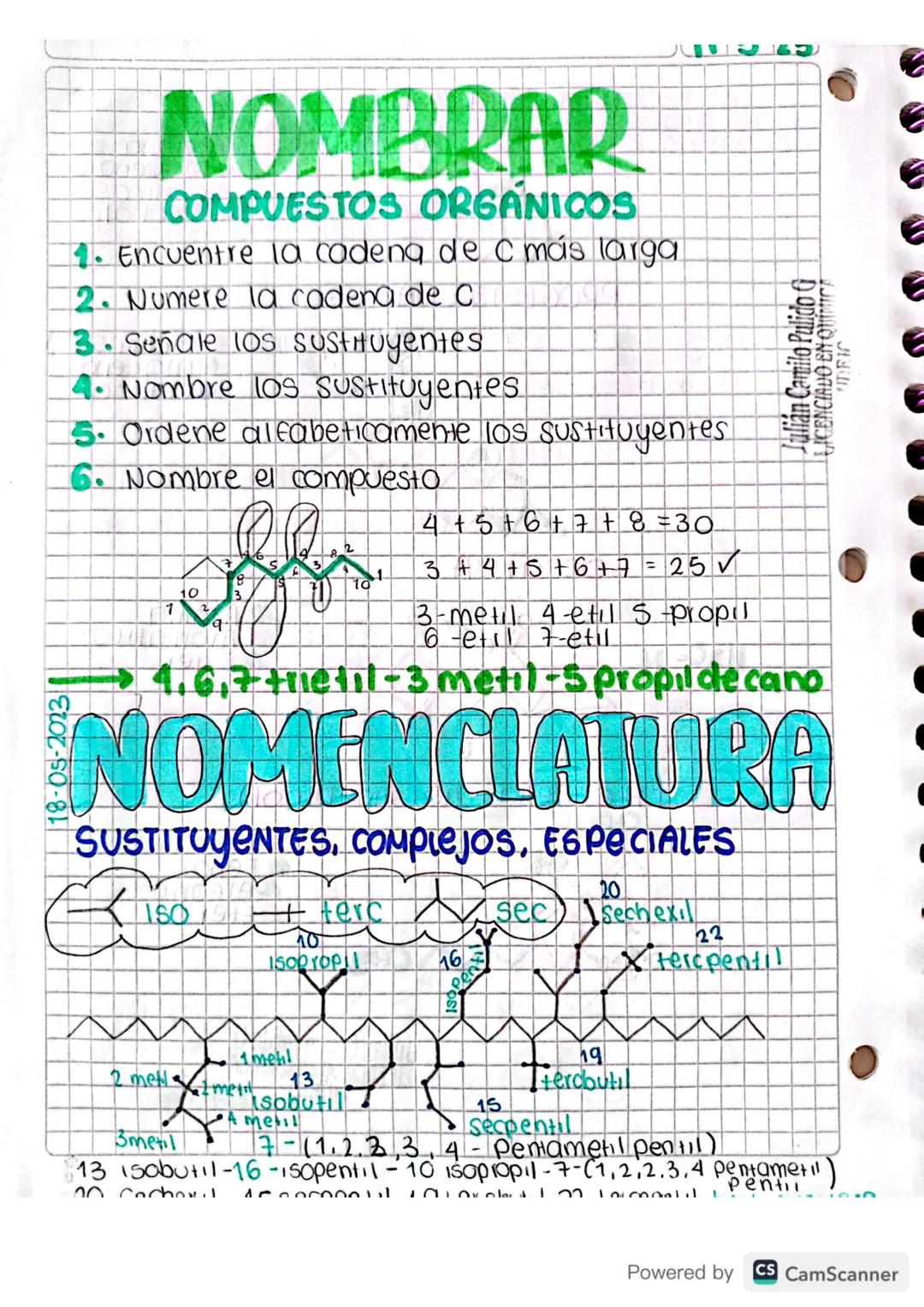 Nomenclatura de Compuestos Químicos Orgánicos