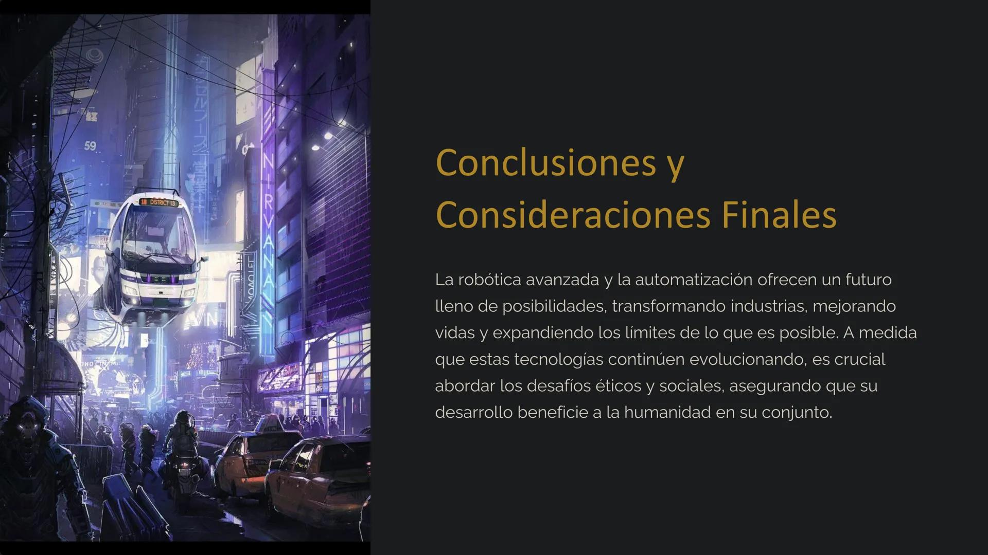 Robótica Avanzada y
Avanzada y
Automatización
La robótica avanzada y la automatización son campos en
rápida evolución que transforman la for