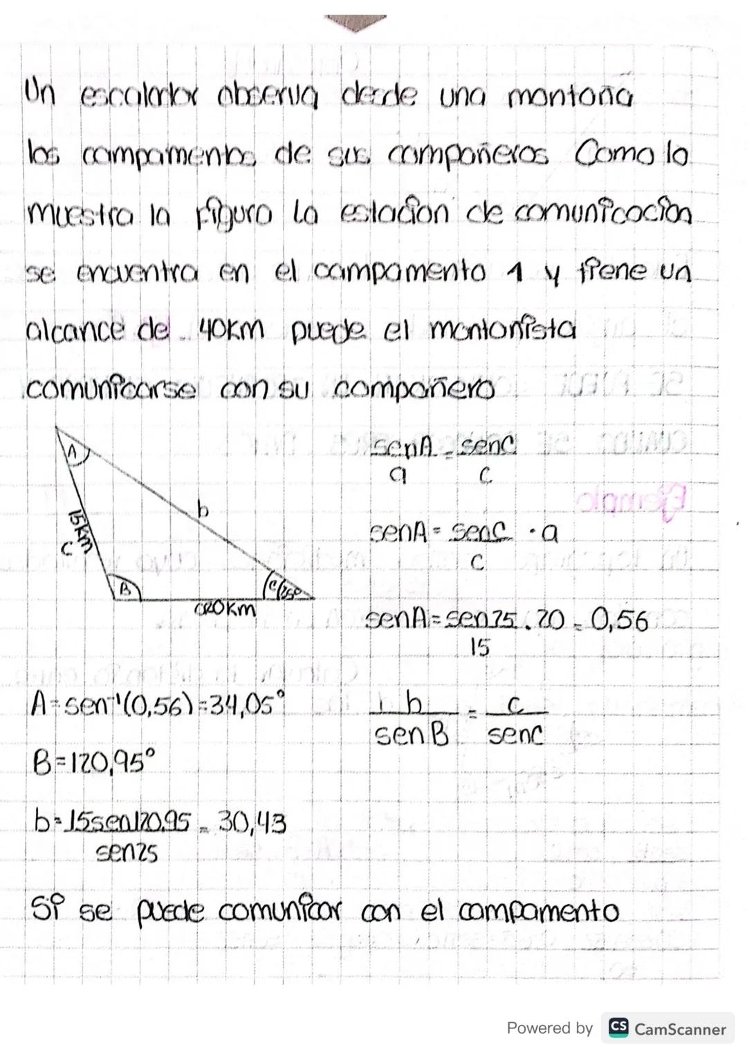 # Resolución de triangulos
rectangulos
Consiste en encontrar todos los lados y sUB
angulos internos.
Ejemplo
1. Cuando se conocen dos lados.