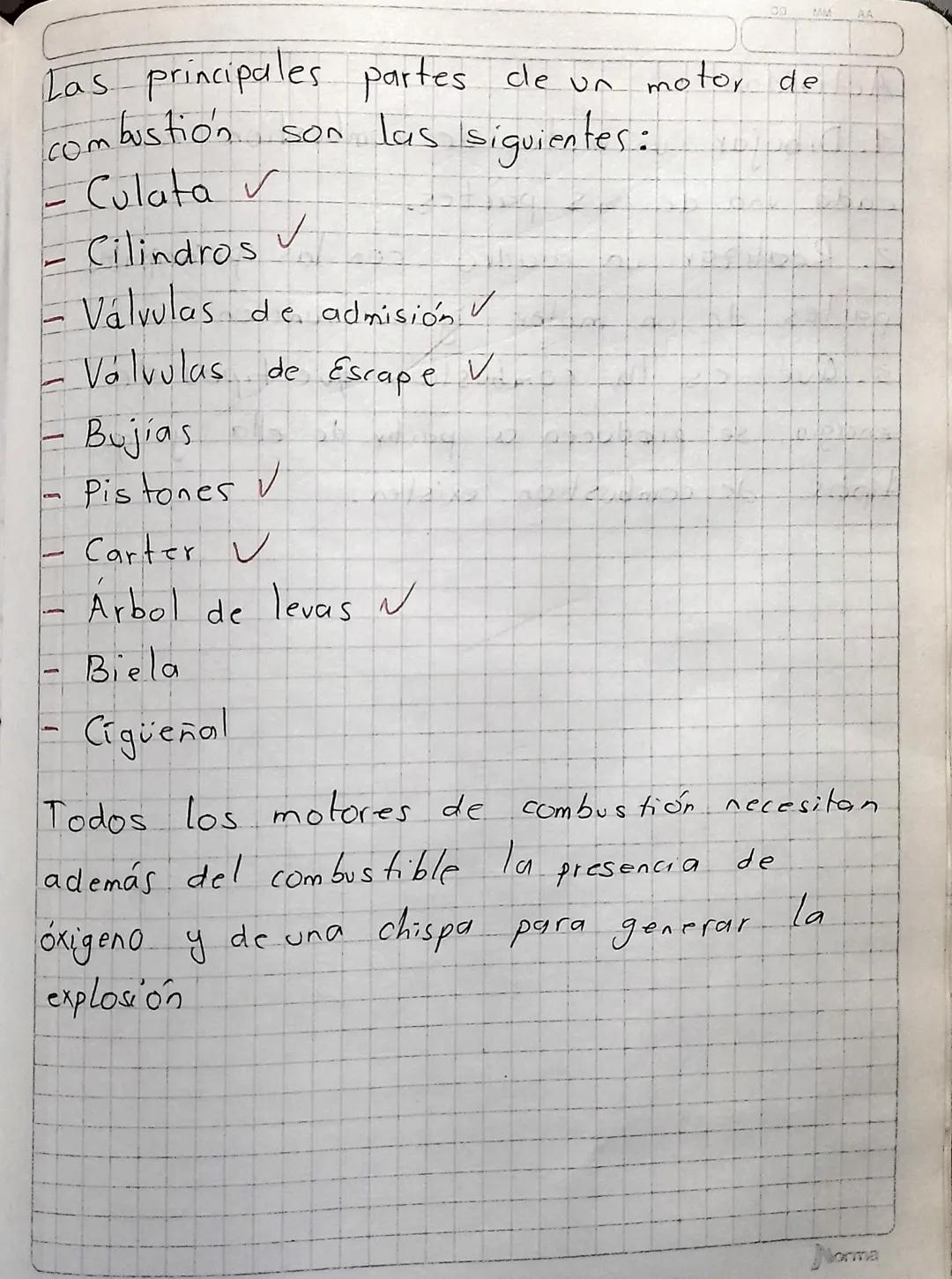 # Motores de Combustión

Los motores de combustión son dispositivos

Capaces de transformar la energía química.

Contenida en la gasolina o 