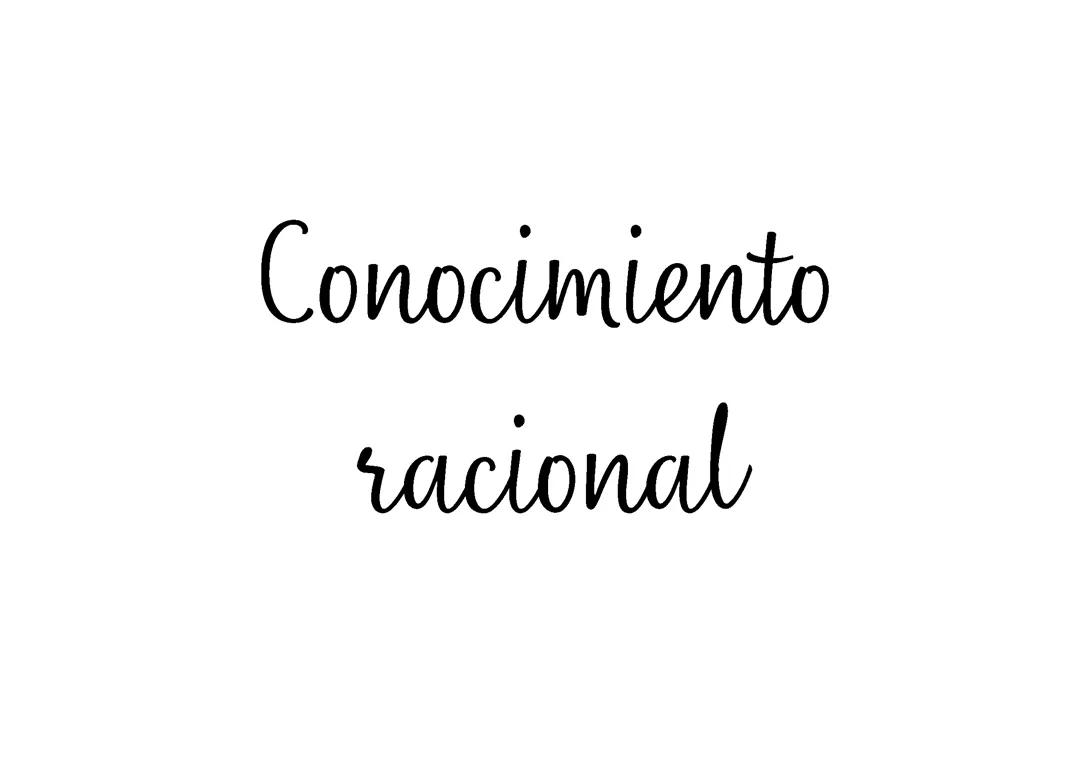 Comprender el Conocimiento Racional