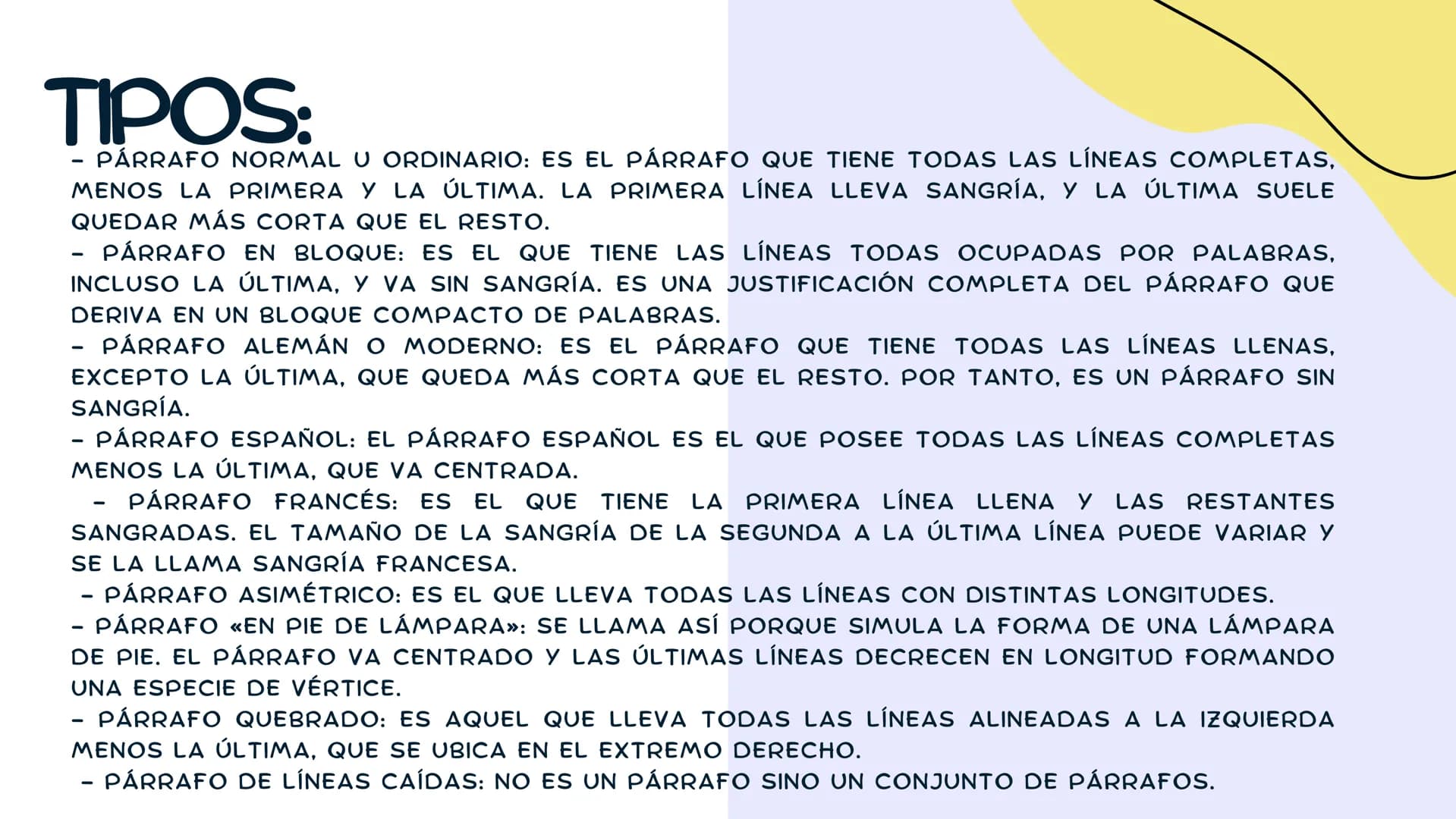 EL PARRAFO DEFINICIÓN:
ES UNA UNIDAD LINGÜÍSTICA Y FORMAL, DE VITAL
IMPORTANCIA PARA PRODUCIR E INTERPRETAR UN
TEXTO. ESTA UNIDAD ORGANIZA E