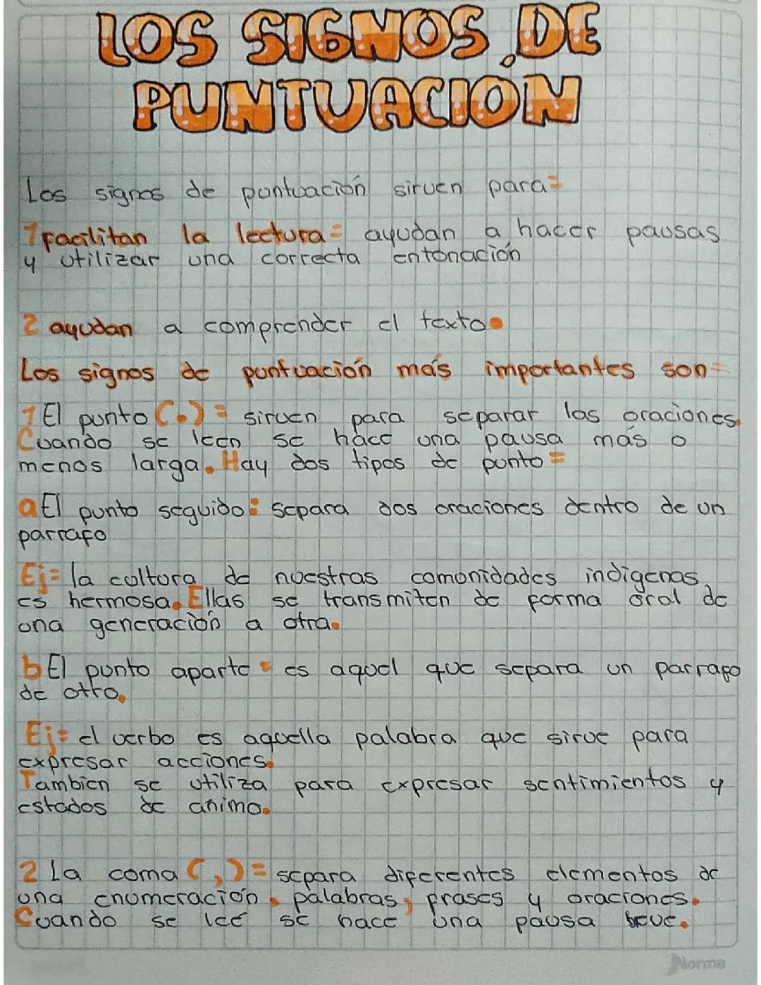 Los signos de puntuación 