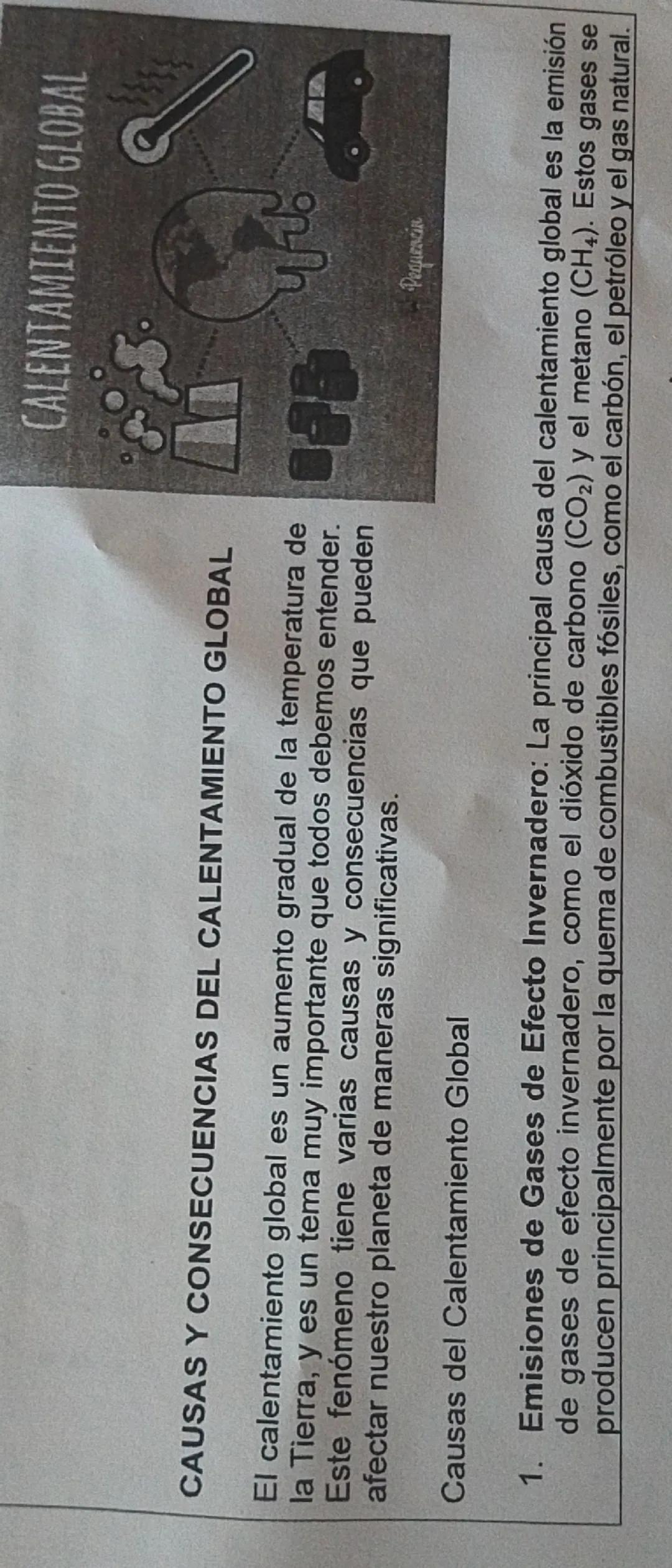 # CALENTAMIENTO GLOBAL

# CAUSAS Y CONSECUENCIAS DEL CALENTAMIENTO GLOBAL

El calentamiento global es un aumento gradual de la temperatura d