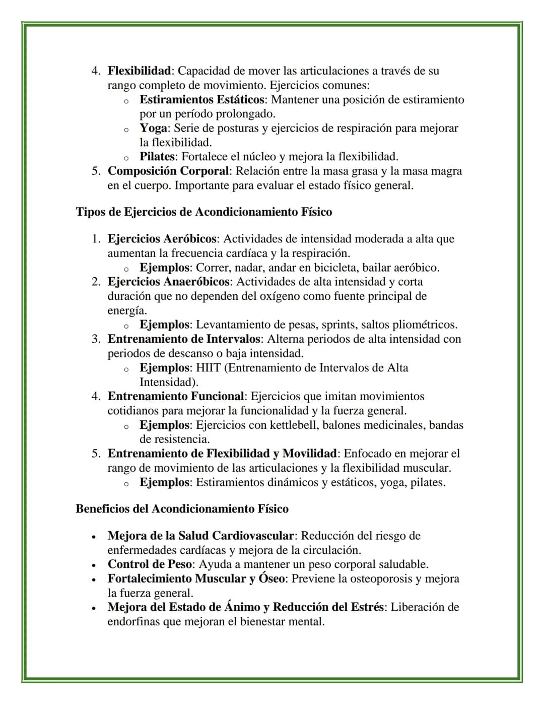 ACONDICIONAMIENTO FÍSICO