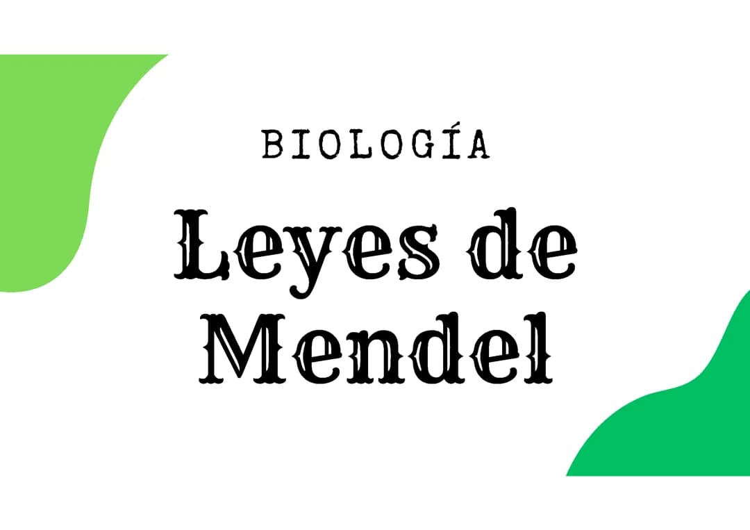 Leyes de Mendel