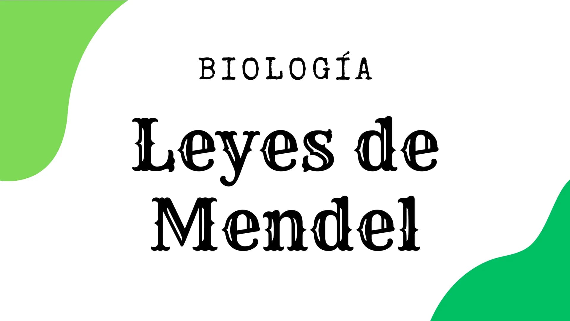 BIOLOGÍA
Leyes de
Mendel La primera ley de Mendel:.
Ley de la uniformidad de
los híbridos de la primera
generación: Cuando se
cruzan dos var