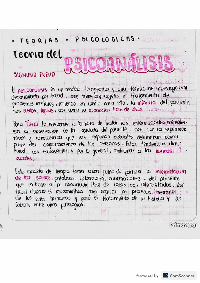 •
TEORIAS
·
PSICOLOGICAS
Teoria del
SIGMUND FREUD
PSICOANÁLISIS
El psicooncilisis es un modelo terapeutico y una tecnica de investigacion
de