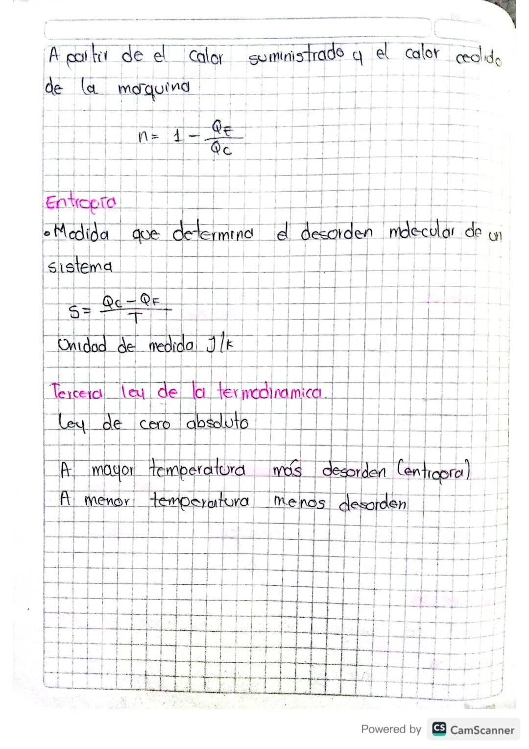 Termodinamica.
Ley cero
Dos o
mos cuerpos en contacto on contacto entran
En equilibrio.
Primera ley de la termodinamica
Q = w
+ Δυ
to
trabaj