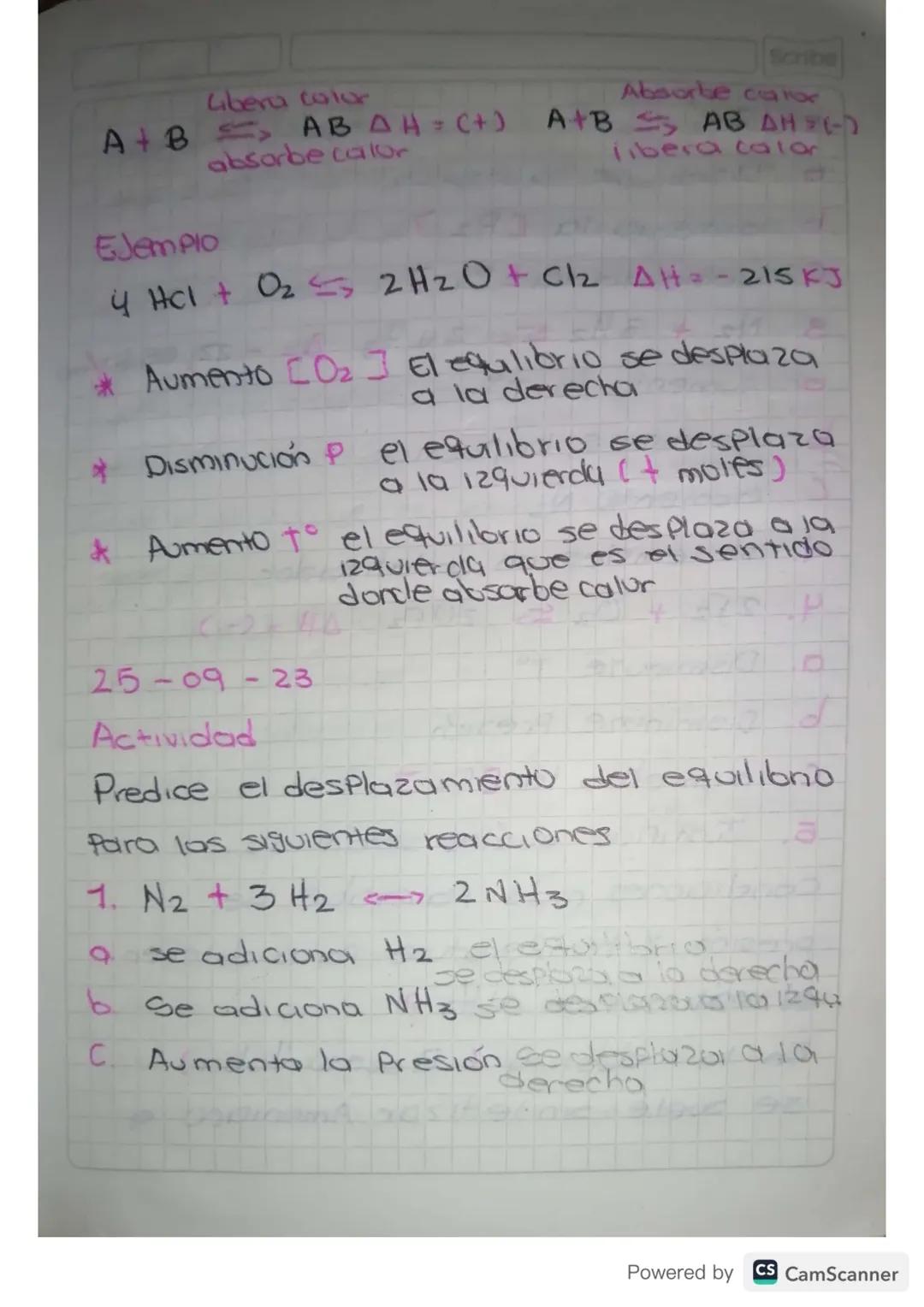 concentración
18 09 23
Unidad. Cinética química
Tema. equilibrio quimico
Propósito.
Scribe
Identificar los factores que
afectan el equilibri