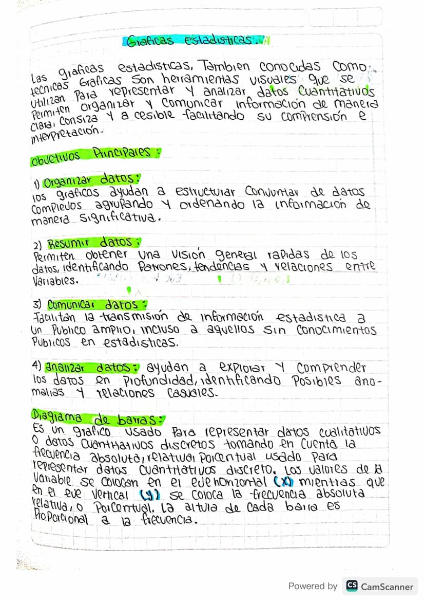 Graficas estadisticas
Las graficas estadisticas, Tambien conocidas como..
tecnicas Graficas Son herramientas Visuales que se
Utilizan Para r