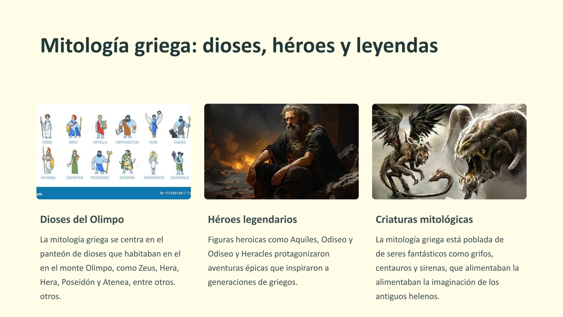 Antecedentes de la filosofía:
Mitología griega y romana, paso del
mito a la razón
Desde tiempos inmemoriales, las civilizaciones antiguas ha