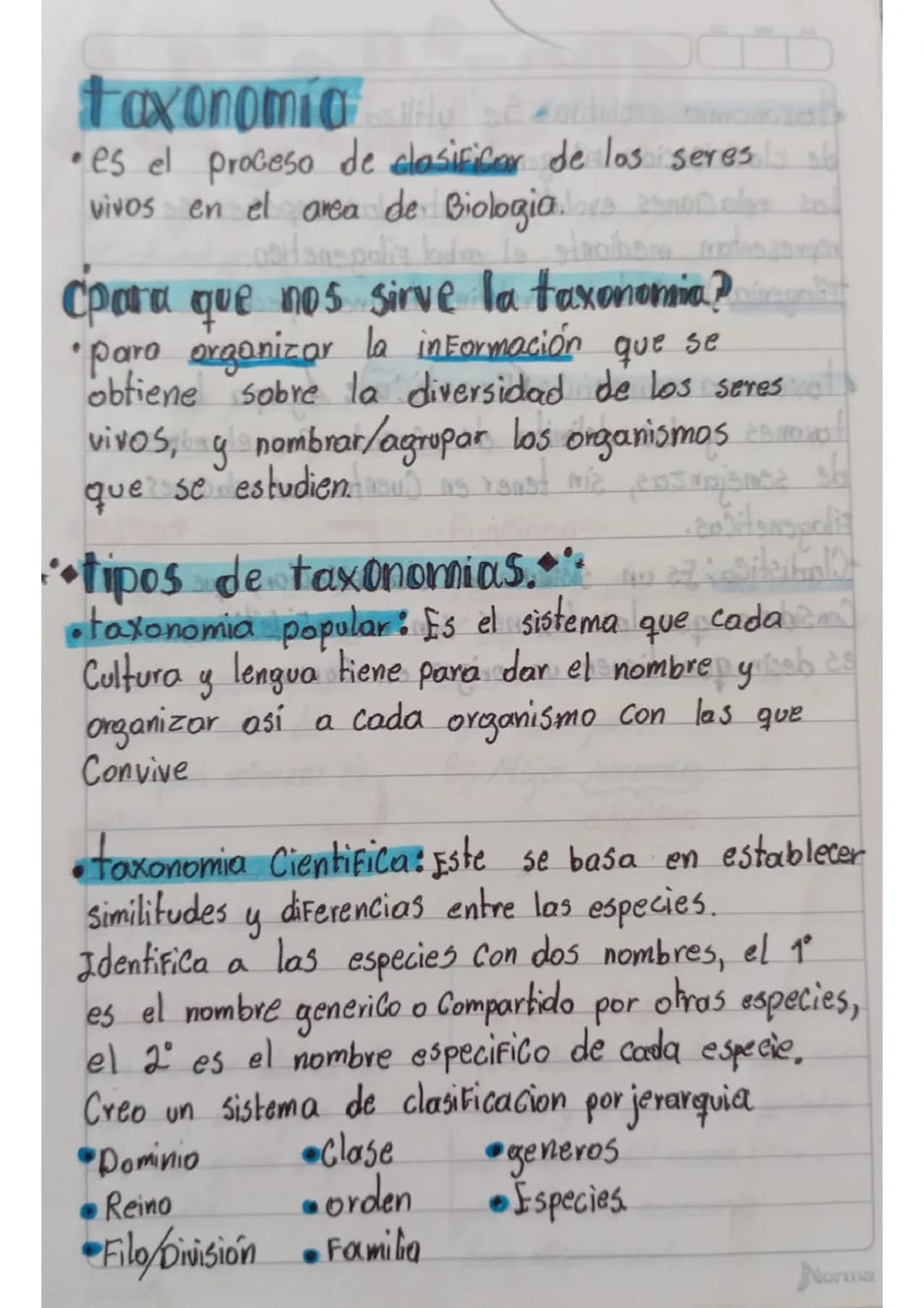 taxonomía 