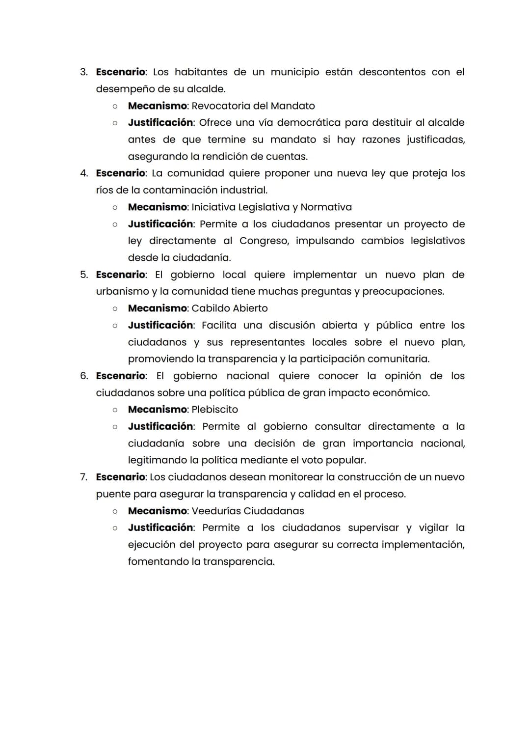 MECANISMOS DE PARTICIPACIÓN CIUDADANA
REPASO RAPIDO PARA EL ICFES
Mecanismos de Participación Ciudadana
1. Voto:
。 Descripción: El voto es e