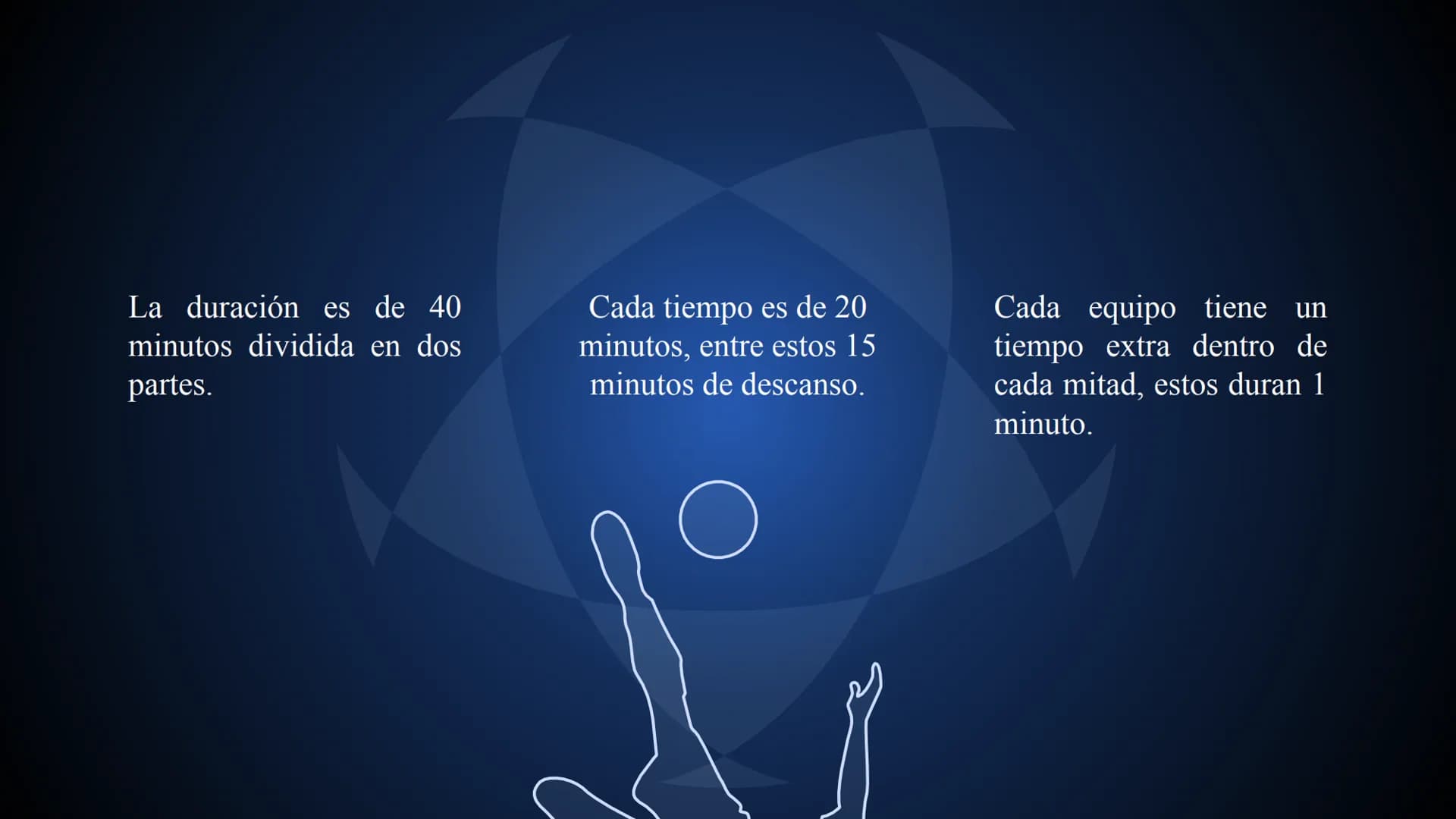 FUTBOL SALA
Laura Sofía Lasso Prada 1
¿QUE ES?
CONTENIDOS
2
HISTORIA
3
REGLAS
4
EQUIPAMIENTO CONTENIDOS
5
FUTSAL EN
COLOMBIA
6
PRE DEPORTIVO