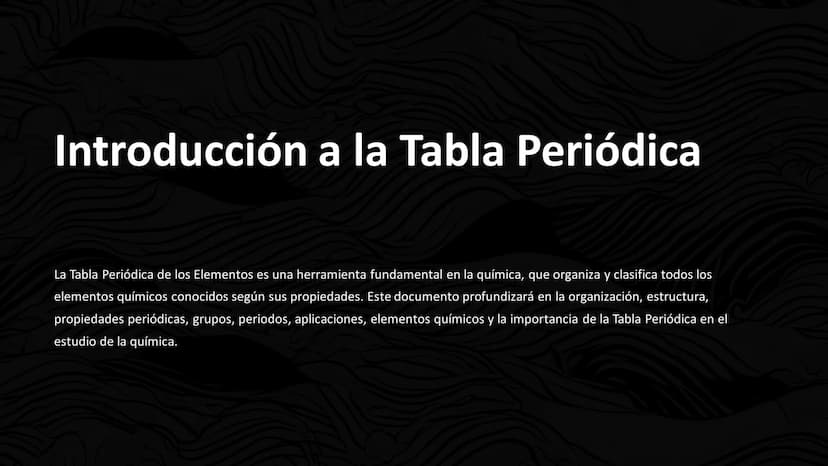 Introducción a la Tabla Periódica
La Tabla Periódica de los Elementos es una herramienta fundamental en la química, que organiza y clasifica