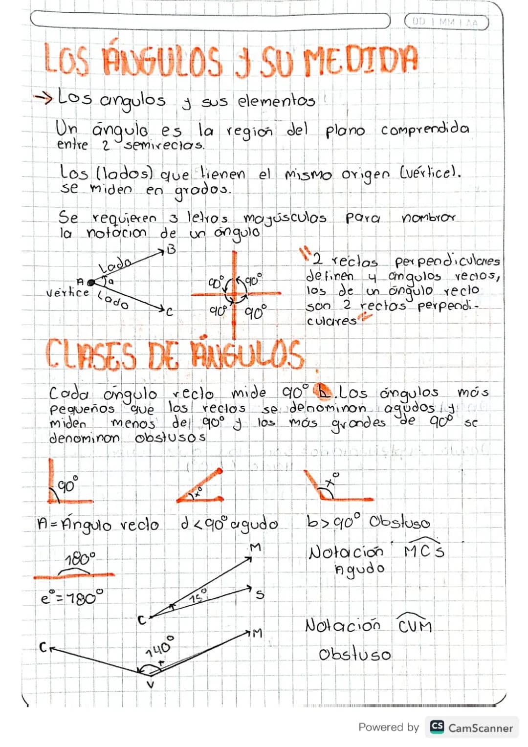 Ángulos y su medida 