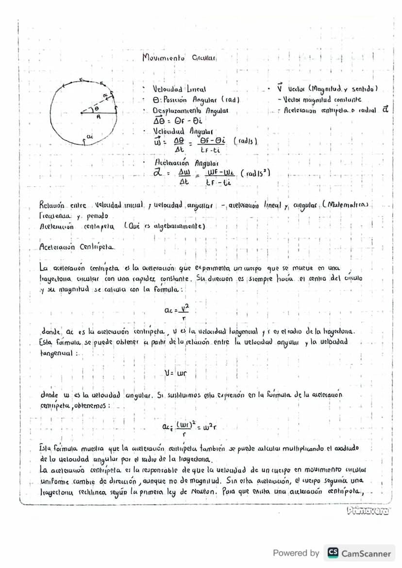 Movimiento Circular
عه
Veloudad Lineal
: Posicion Angular (rad).
• Desplazamiento. Angular.
A0 = Of - Oi
Vcloudad Angular
W = 40
St
=
Of-Oi 