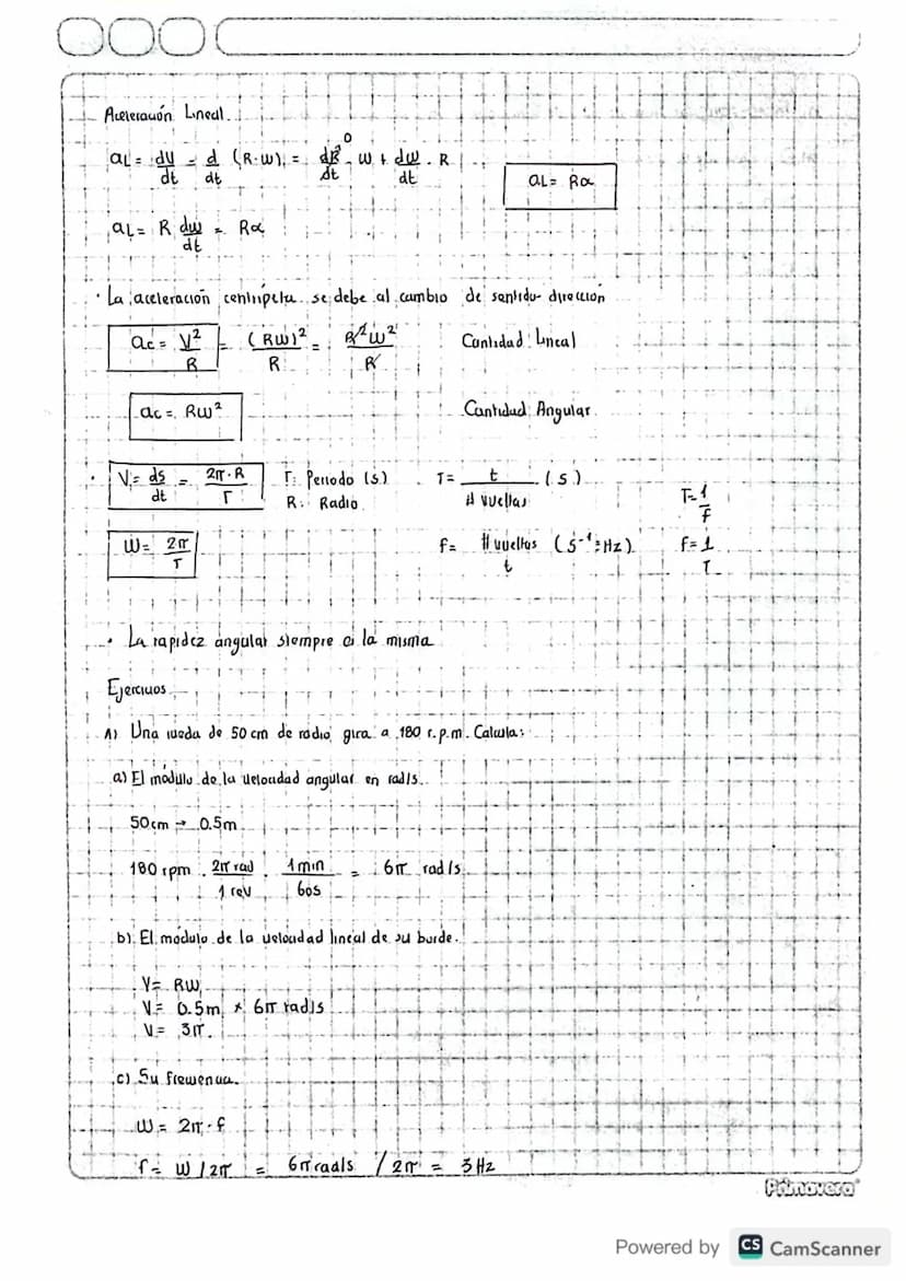 Movimiento Circular
عه
Veloudad Lineal
: Posicion Angular (rad).
• Desplazamiento. Angular.
A0 = Of - Oi
Vcloudad Angular
W = 40
St
=
Of-Oi 
