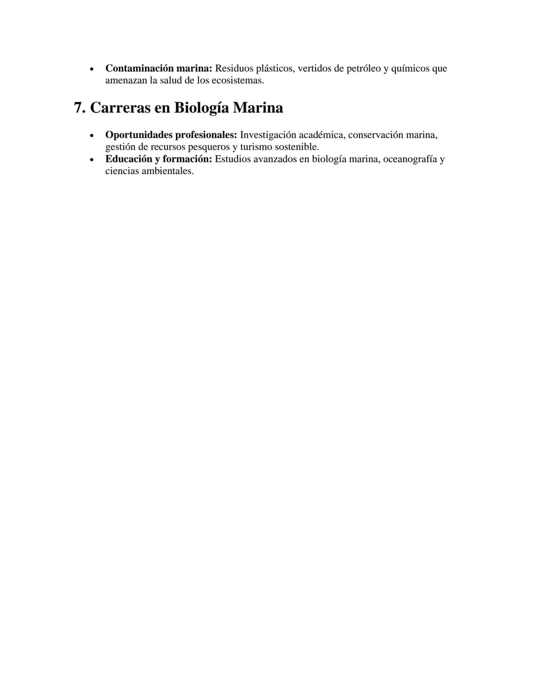 Biología Marina
APUNTES//
1. Introducción a la Biología Marina
•
•
Definición: Estudio de los organismos marinos y sus interacciones con el 