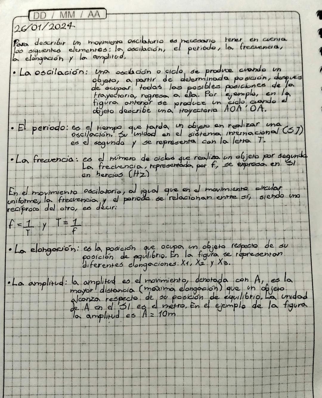 25/01/2024

Periodo 1

Oscilaciones

DD/MM/AA

Es comen encontrar sobre un escritono objetos que describen movimientos
repetitivos. Por ejem