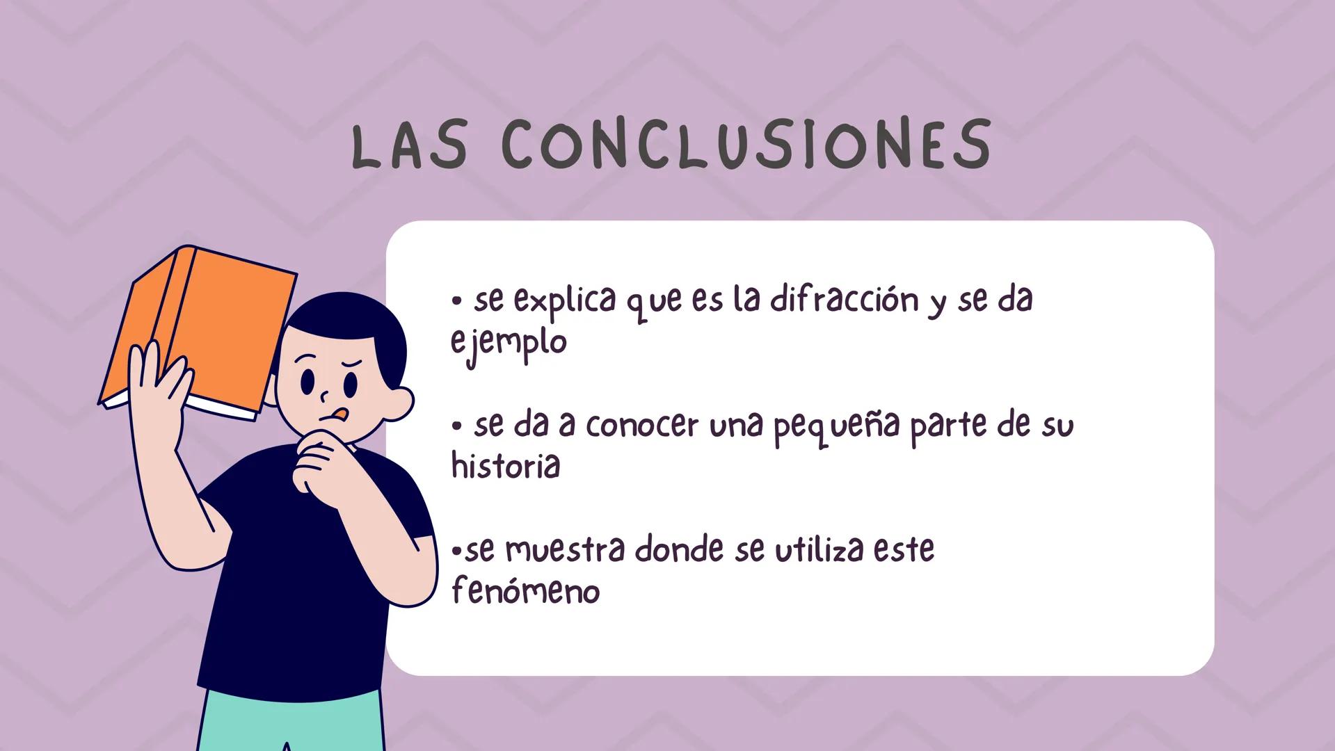 tabla de
contenido
1. Introducción
2. Justificación
3. objetivo
4. Difracción de la luz
5. Ejemplos y aplicaciones
6. Conclusión
7. Bibliogr