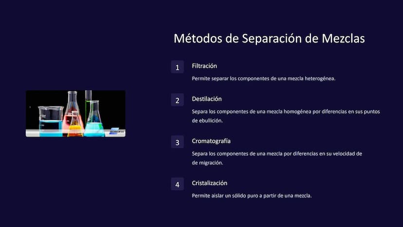Clasificación de la
Materia: Mezclas y
Sustancias Puras
La materia se clasifica en mezclas y sustancias puras, las
puras, las cuales pueden 