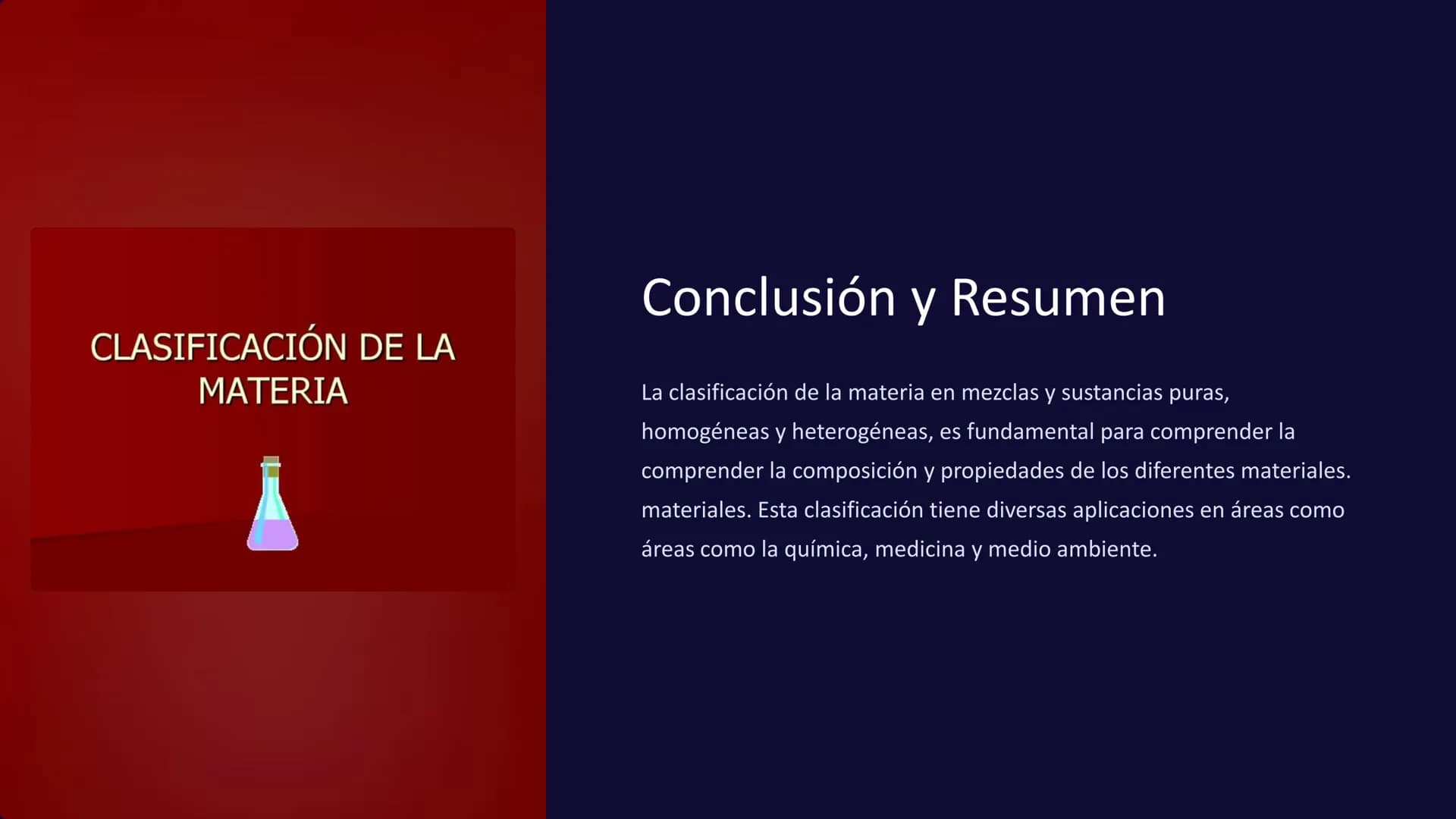 Clasificación de la
Materia: Mezclas y
Sustancias Puras
La materia se clasifica en mezclas y sustancias puras, las
puras, las cuales pueden 