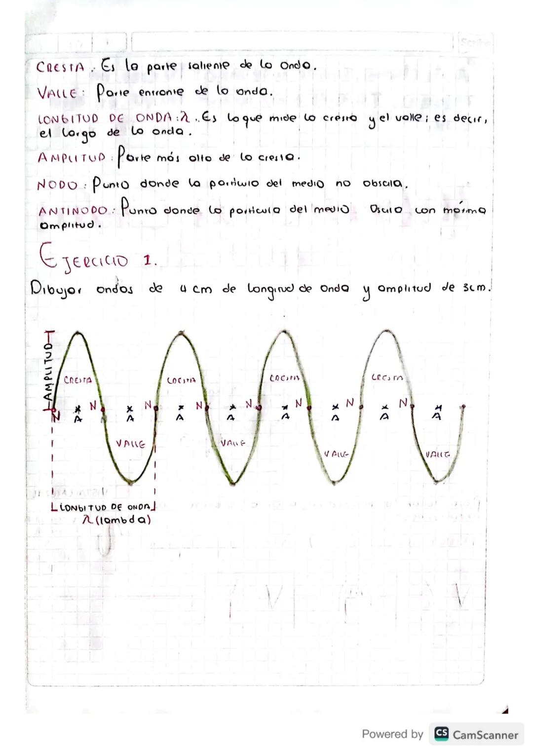 {la ignorancia de la gente Insensate"!
Tra Pedro 2:75.
PARTES DE LA
ONDA
En los ondos periódicos, se identition lo Siguientes portes:
CRESTA