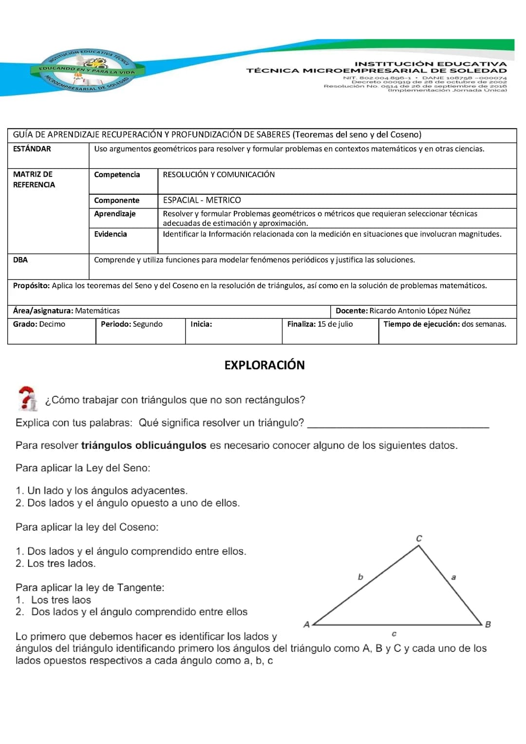 Seno y coseno 