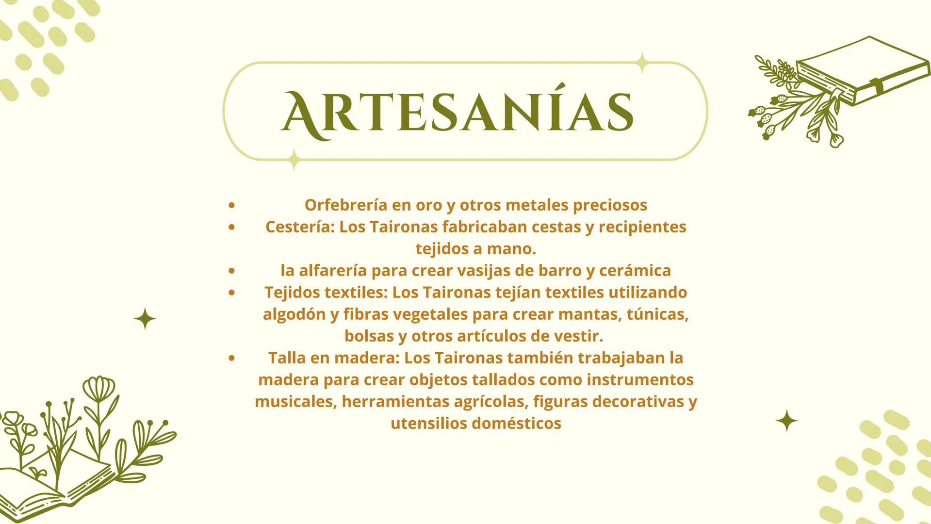 LOS
TAIRONAS LOS TAIRONA
Los Taironas fueron una civilización precolombina
que habitó la región de la Sierra Nevada de Santa
Marta, en lo qu