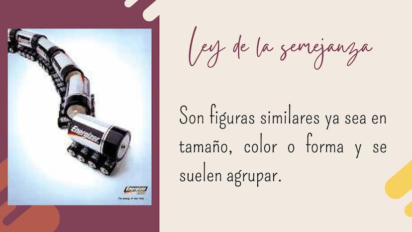 Ley de la gestatt
by
Son reglas que nos explican el
origen de las percepciones a
través de los sentidos.
PROXIMIDAD
SEMEJANZA
DIRECCIÓN
COMÚ