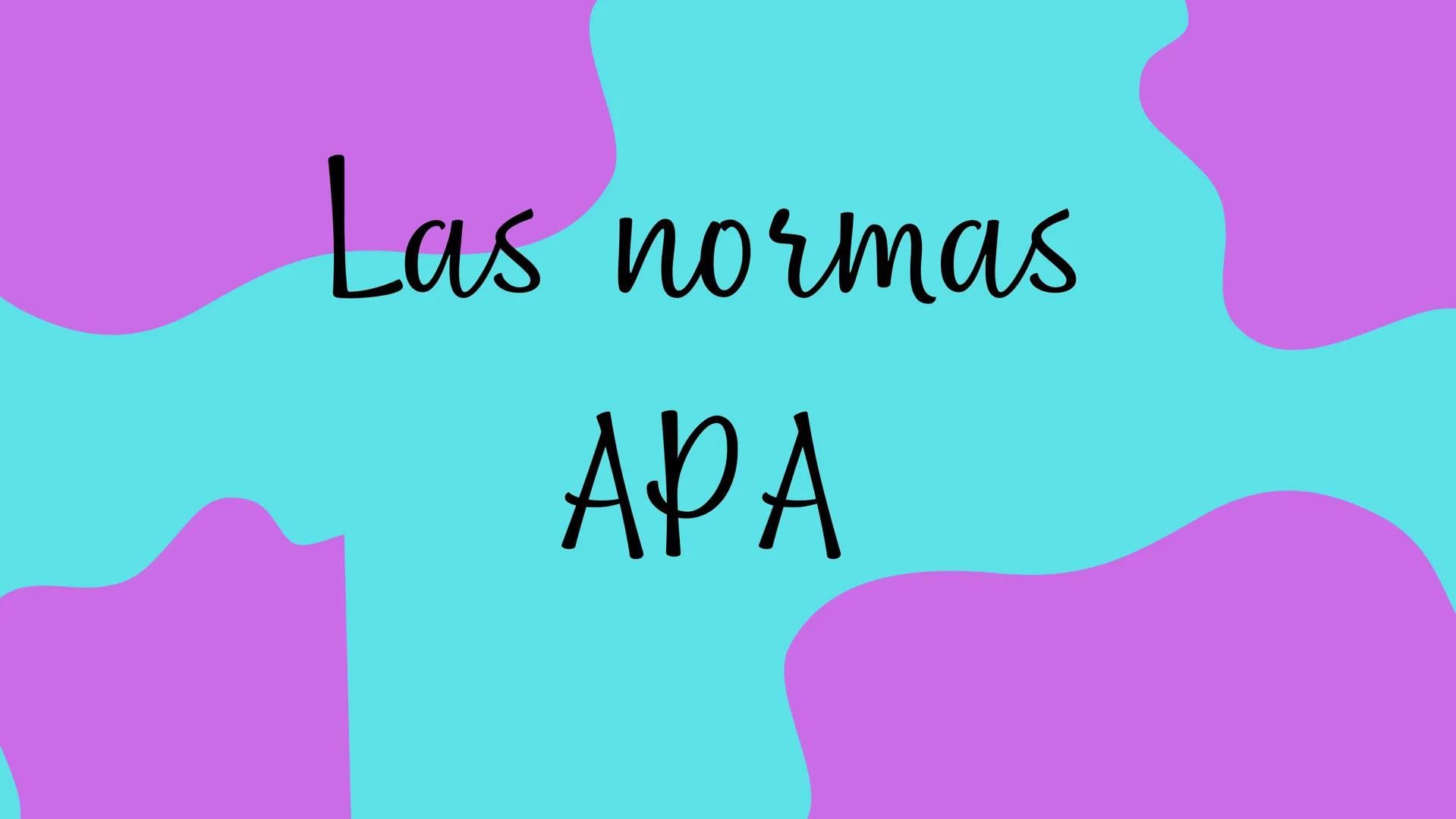 Las normas
ара ¿QUE ES?
Las normas APA, o American
Psychological Association, son
un conjunto de estándares que
pretenden unificar la
presen