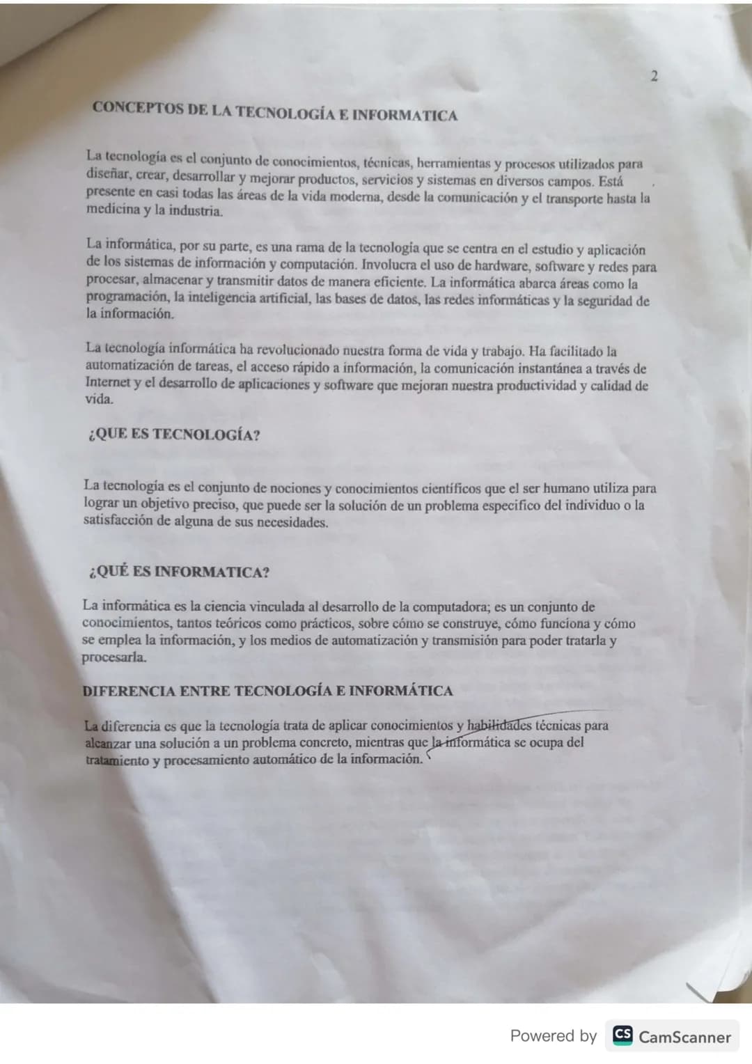 CONCEPTOS DE LA TECNOLOGÍA E INFORMATICA
La tecnología es el conjunto de conocimientos, técnicas, herramientas y procesos utilizados para
di