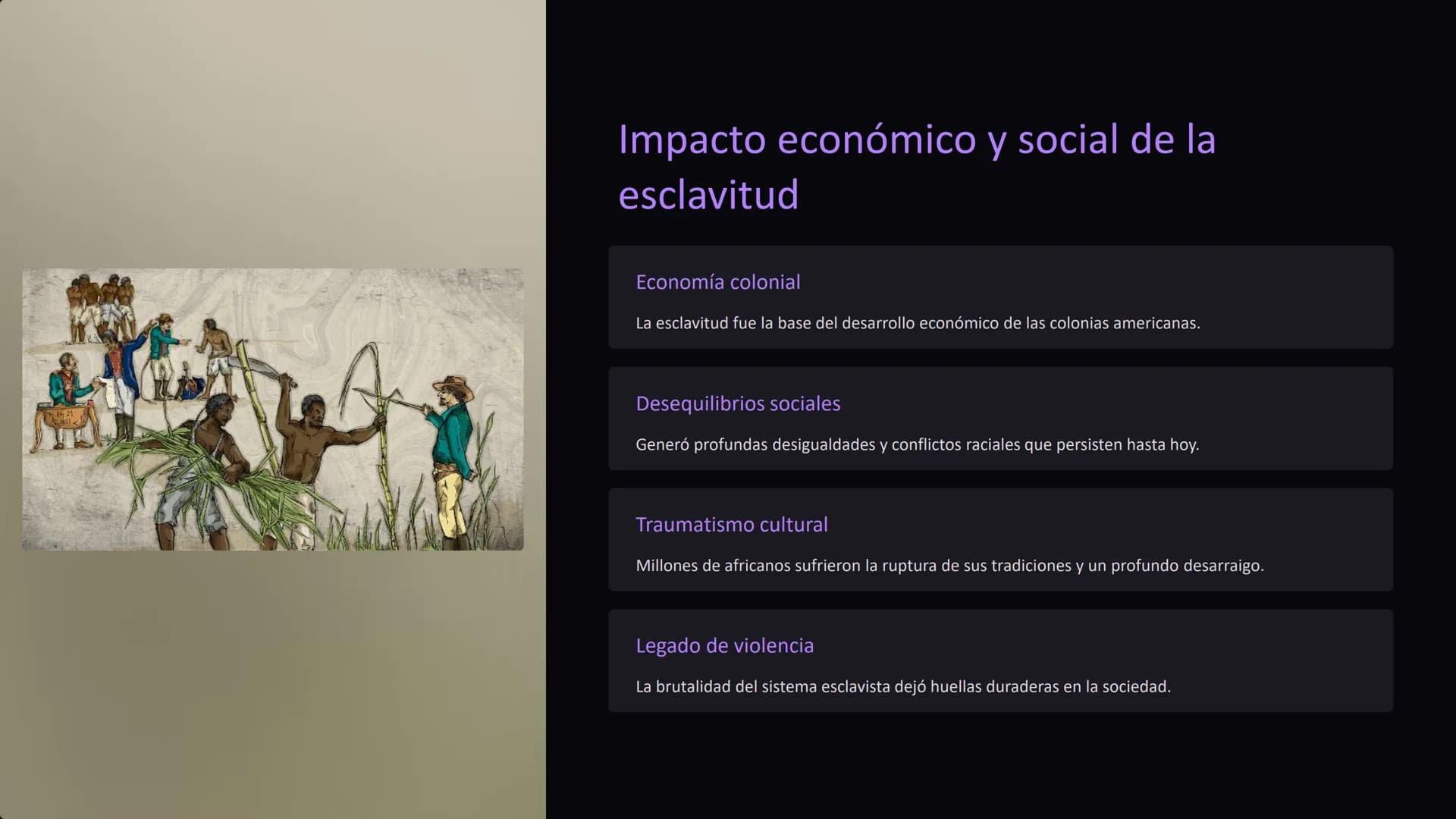 Esclavitud y trata de
esclavos en las
Américas
La esclavitud fue un sistema económico y social que dominó gran parte
gran parte de las Améri