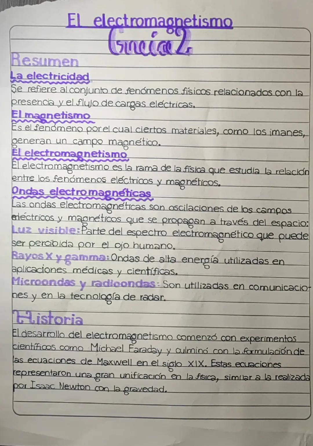 # El electromagnetismo

Resumen

La electricidad

Concicaz

Se refiere al conjunto de fenómenos físicos relacionados con la
presencia y el f