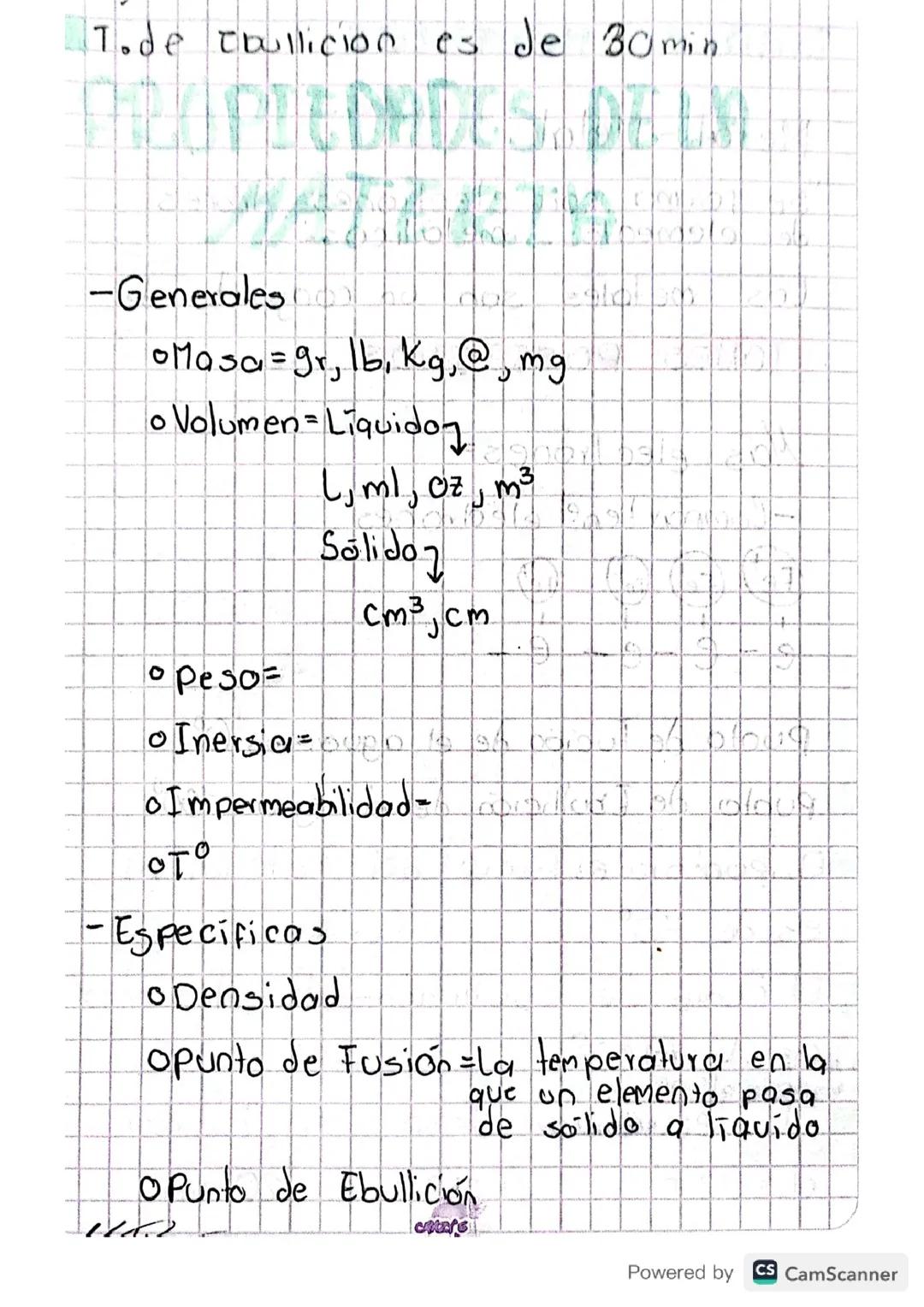 Propiedades de la materia y soluciones químicas 