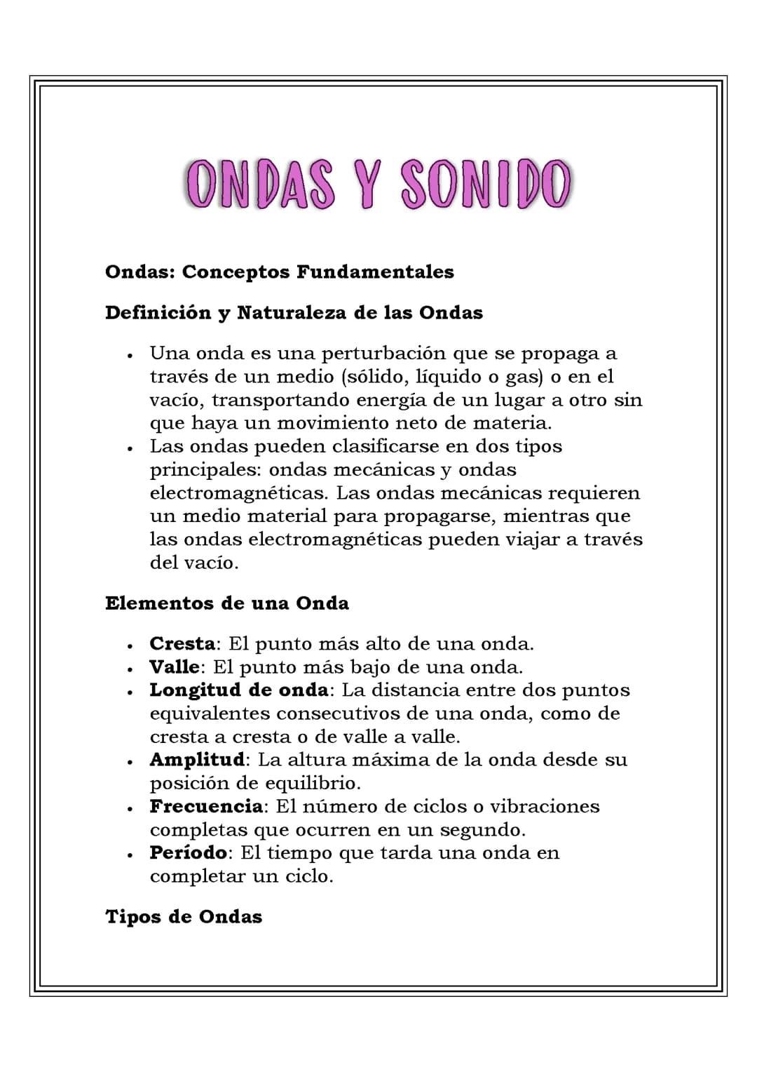 ONDAS Y SONIDO
