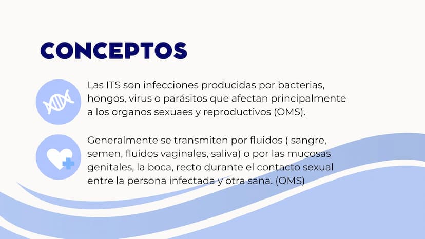 +
Infecciones de
Transmisión
Sexual- ITS OBJETIVOS
1. Educar sobre qué son las infecciones de transmisión sexual
(ITS), sus causas y cómo se