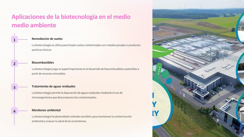 biotecnología
La biotecnología es una rama de la ciencia que utiliza organismos vivos,
sistemas o procesos biológicos para producir producto