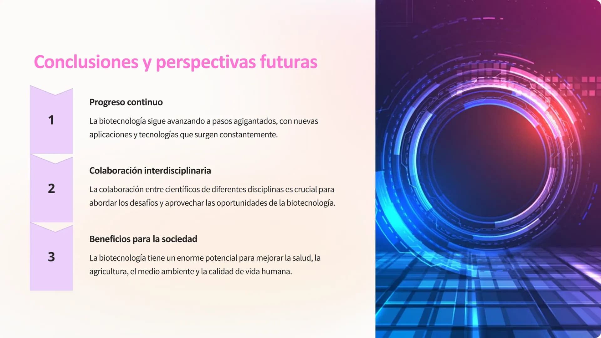 biotecnología
La biotecnología es una rama de la ciencia que utiliza organismos vivos,
sistemas o procesos biológicos para producir producto