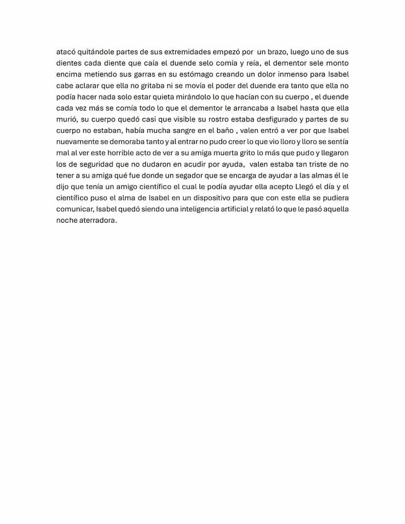 EL CINE MALDITO
Un día una chica llamada valen fue con su amiga Isabel al cine las chicas querían ver
una película de miedo entraron ala sal