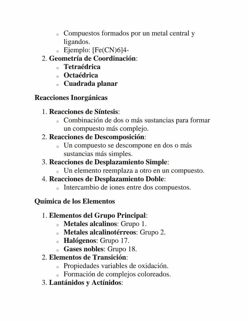 QUÍMICA ORGÁNICA E
INORGÁNICA
Química Orgánica
Definición y Alcance
La química orgánica es la rama de la química que estudia los
compuestos 