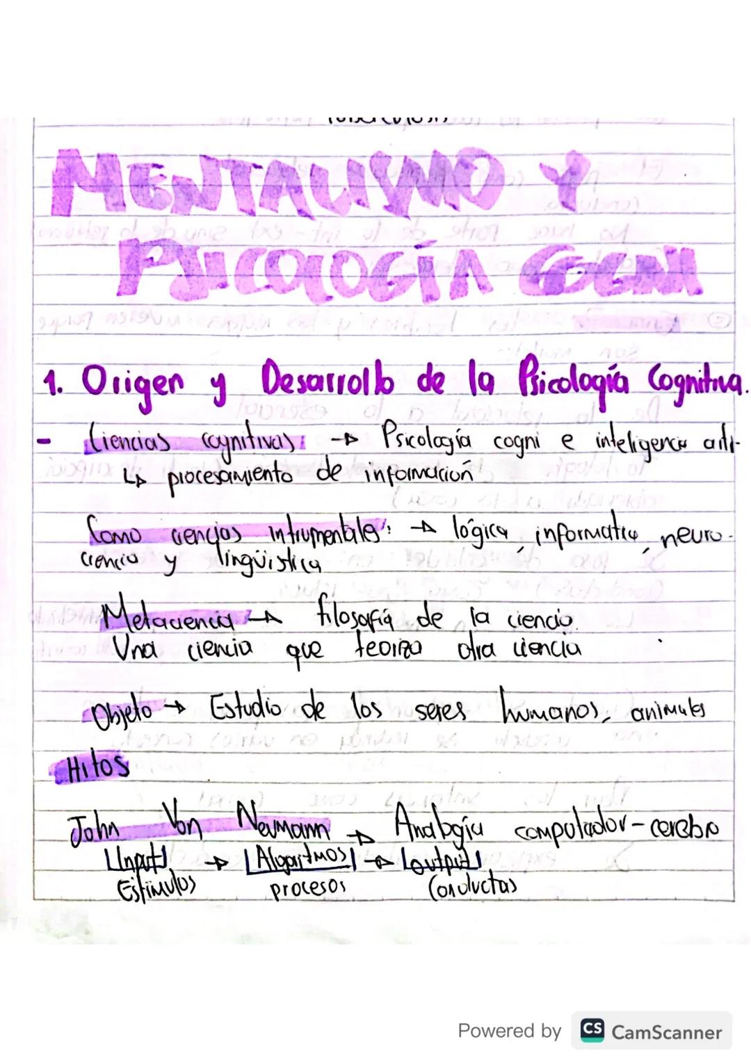 MENTALISMO Y PSICOLOGÍA COGNITIVA 