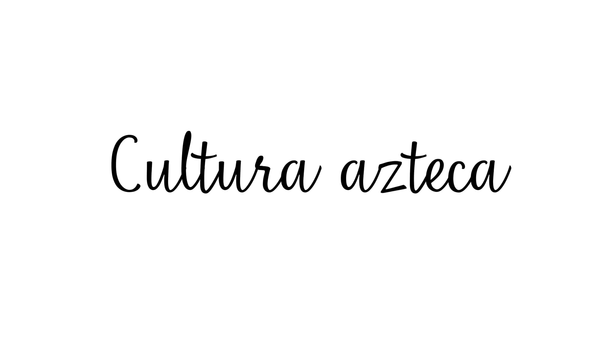 Cultura azteca ¿QUE ES?
Se conoce como los aztecas, tenochcas o mexicas a uno de
los pueblos mesoamericanos más conocidos de la época
precol